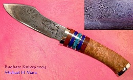 Custom knives with exotic hardwoods and fine steel