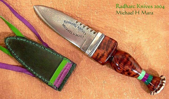 Damascus Sgian Dubh knife