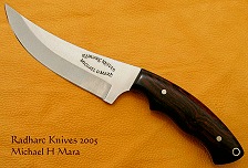 Upswept Ironwood Hunting knife