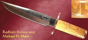 Mulberry Mammoth large Bowie Knife