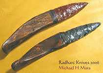 Primitive Flintknapped Hunting Knives