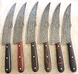 Set of 6 custom steak knives with case