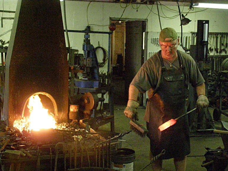 Me Forge Welding some chainsaw chain