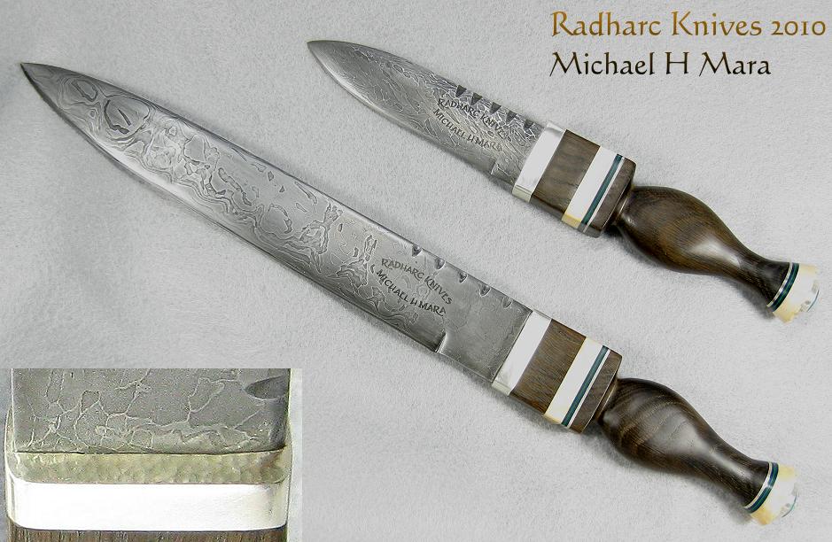 Matching Damascus Sgian Dubh and Dirk