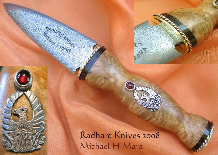 The Phoenix Damascus Dagger Knife