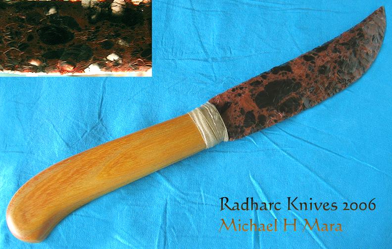 Flintknapped Stone Hunting Knife