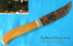 Flintknapped Obsidian Humting Knife