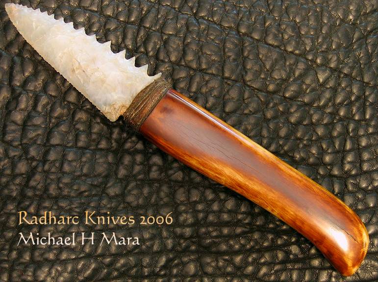 Flintknapped Stone Hunting Knife