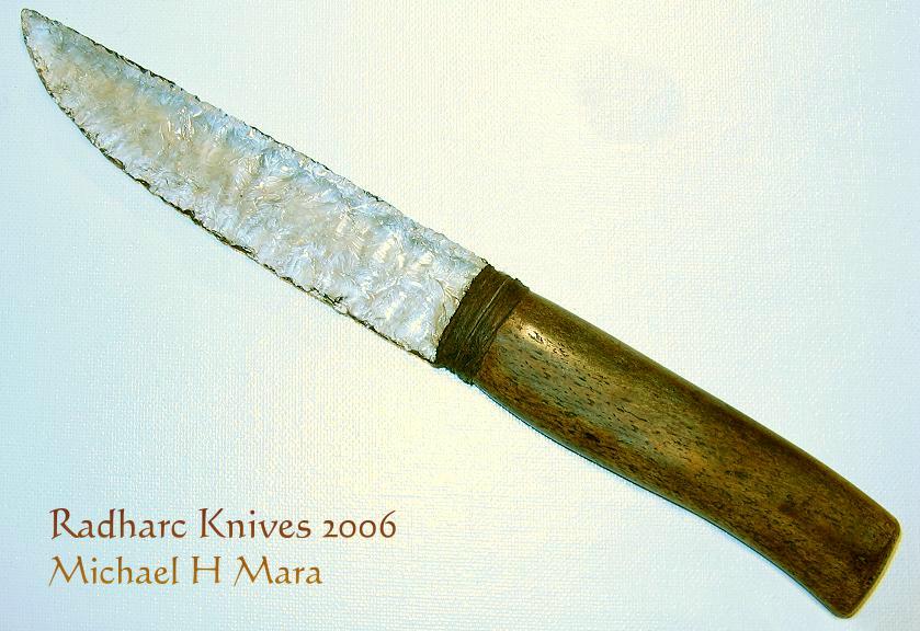 Flintknapped Glass Hunting Knife