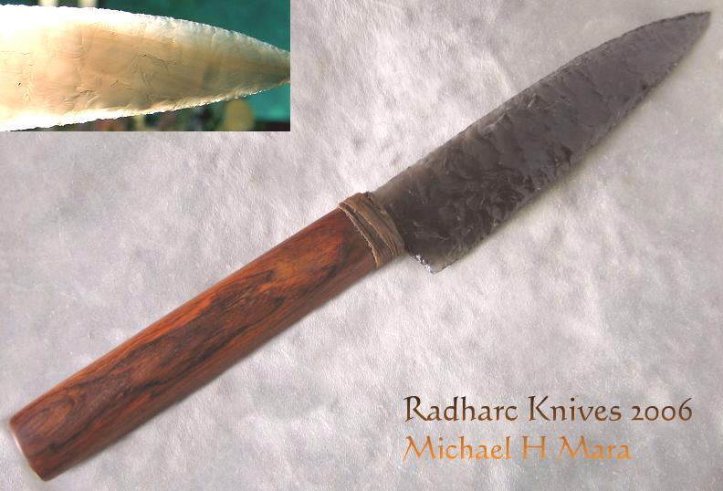 Flintknapped Stone Hunting Knife