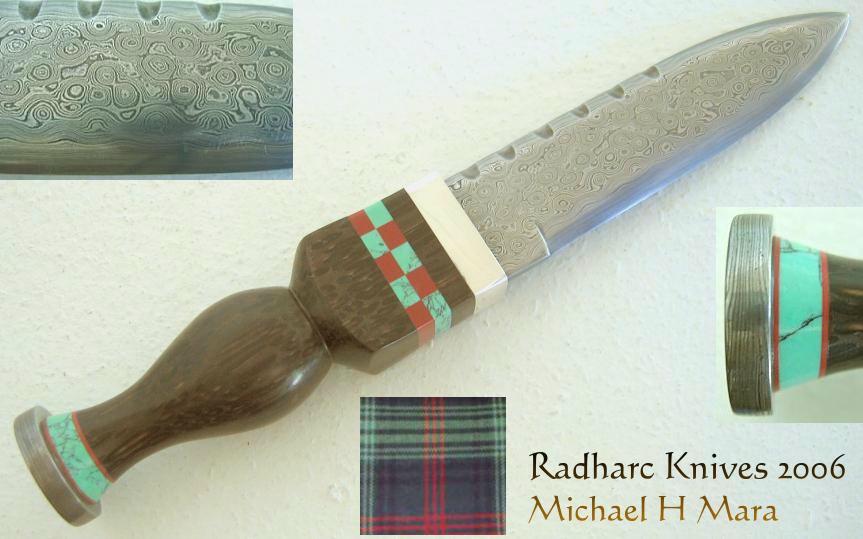 Hand Forged Damascus Scottish Sgian Dubh Knife