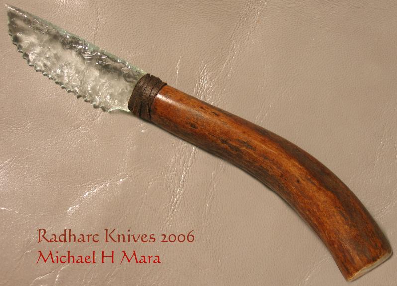 Flintknapped Glass Hunting Knife