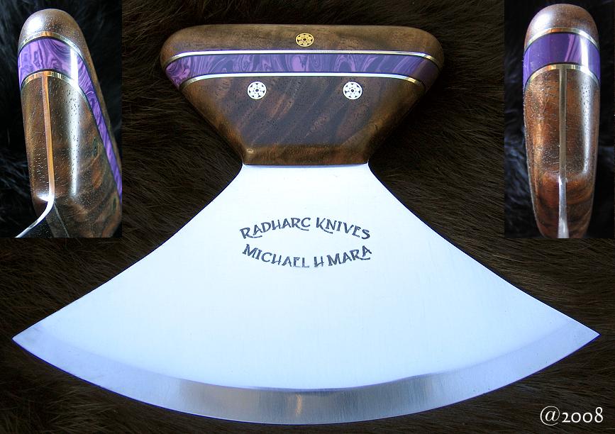 Walnut Ulu Knife